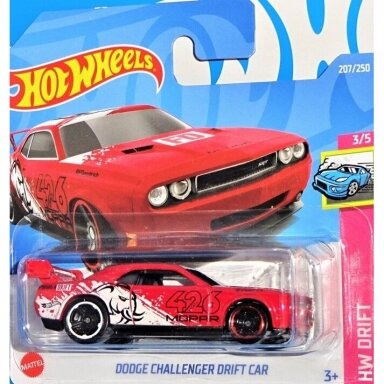 Hot Wheels Mainline Dodge Challenger Drift Car red