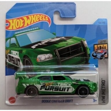 Hot Wheels Mainline Dodge Charger Drift green Track Pursuit