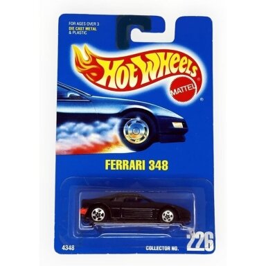 Hot Wheels MainLine Ferrari 348 Black Collector No 226