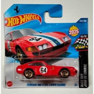 Hot Wheels Mainline Ferrari 365 GTB4 competizione red short card