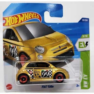 Hot Wheels Mainline Fiat 500e Gold