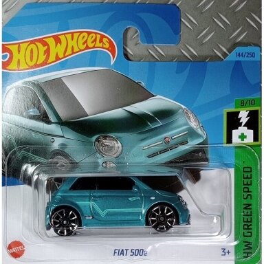 WITH OLD PRICEMARK!!!   Hot Wheels Mainline Fiat 500e turkey short card