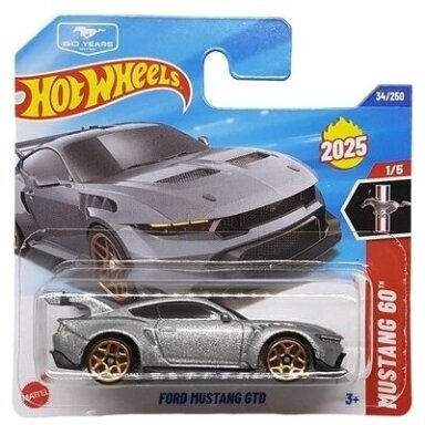 Hot Wheels Mainline Ford Mustang GTD grey Short Card
