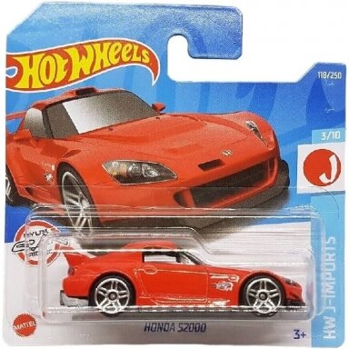Hot Wheels Mainline Honda s2000 red short card