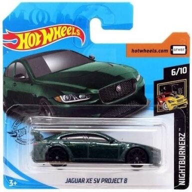 Hot Wheels Mainline Jaguar XE SV Project 8 Green Short Card