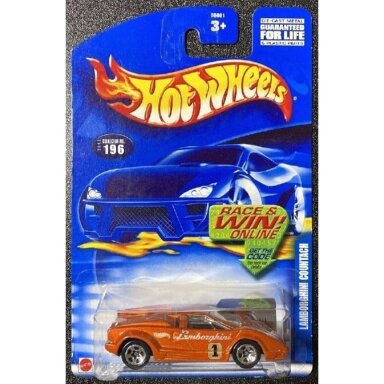 Hot Wheels MainLine Lamborghini Countach Orange Collector No 196