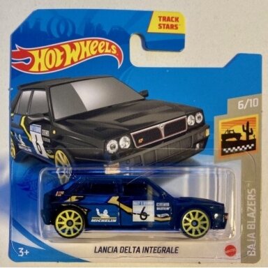 Hot Wheels Mainline Lancia Delta Integrale black short card