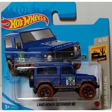 Hot Wheels Mainline Land Rover Defender 90 blue No 90