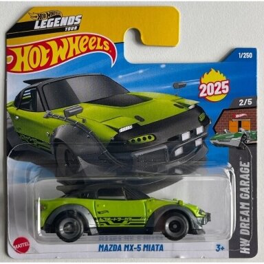 Hot Wheels Mainline Mazda MX-5 Miata Green HW Dream garage Short card