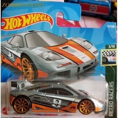 Hot Wheels Mainline McLaren F1 GTR Grey short card