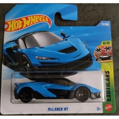 Hot Wheels Mainline McLaren W1 Blue short card Hot Wheels Mainline McLaren W1 Blue short card