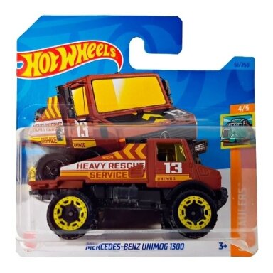 Hot Wheels Mainline Mercedes Benz Unimog 1300 Brown Heavy Resque Service