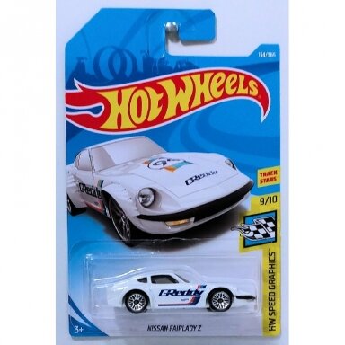 Hot Wheels Mainline Nissan Fairlady Z White Long Card