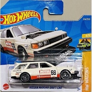 Hot Wheels Mainline Nissan Maxima Drift Car White