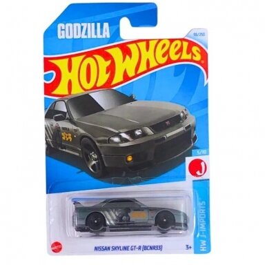 Hot Wheels Mainline Nissan Skyline GT-R (BCNR33) Dark Grey Long Card