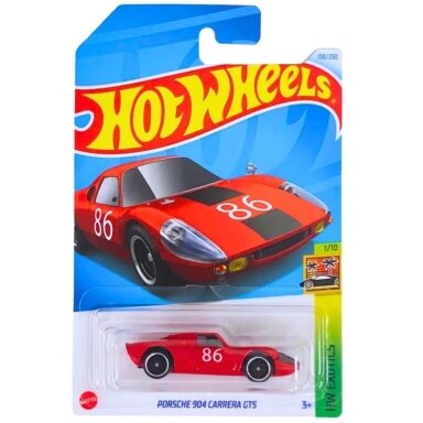 Hot Wheels Mainline Porsche 904 Carrera GTS Red Long Card