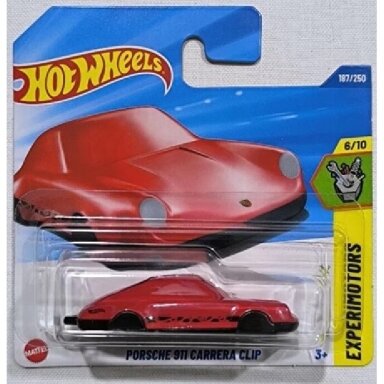 CARD 8/10!!!  Hot Wheels Mainline Porsche 911 Carrera Clip Red
