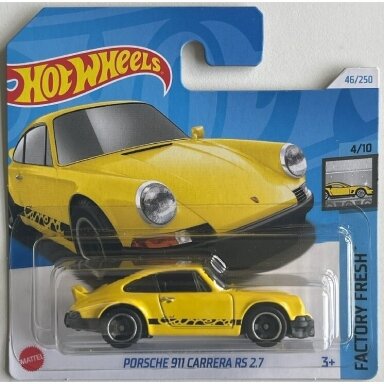 Hot Wheels Mainline Modeliukas Porsche 911 Carrera RS 2.7 Yellow Short card (yra Sandėlyje) Hot Wheels Mainline Modeliukas Porsche 911 Carrera RS 2.7 Yellow Short card (yra Sandėlyje)
