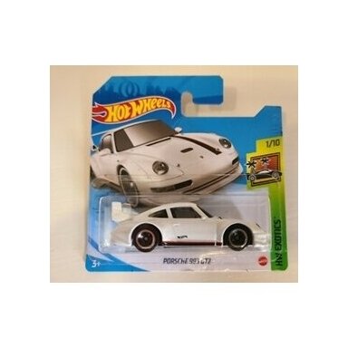 Hot Wheels Mainline Porsche 993 GT2 white short card