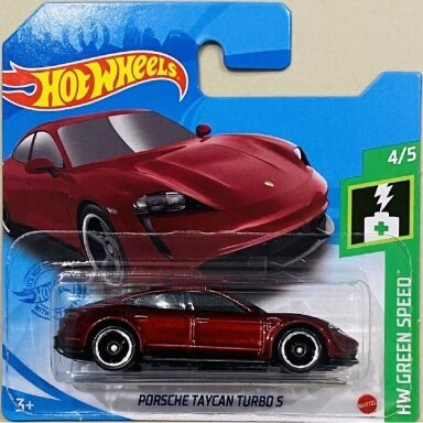Hot Wheels Mainline Porsche Taycan Turbo S dark red