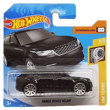 Hot Wheels Mainline Range Rover Velar Black Short Card