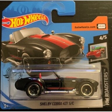 Hot Wheels Mainline Shelby Cobra 427 S/C Black Short Card