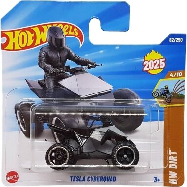 Hot Wheels Mainline Tesla Cyberquad black Short Card