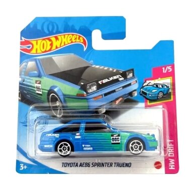 Hot Wheels Mainline Toyota AE86 Sprinter Trueno Falken Blue/Green Hot Wheels Mainline Toyota AE86 Sprinter Trueno Falken Blue/Green