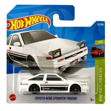 Hot Wheels Mainline Toyota AE86 Sprinter Trueno White