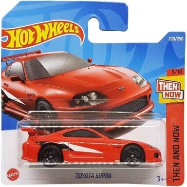 Hot Wheels Mainline Toyota Supra MK4 red short card