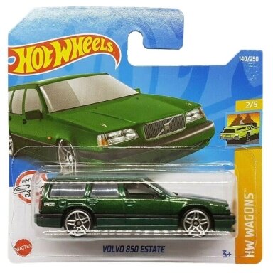 Hot Wheels Mainline Volvo 850 Estate Green short card
