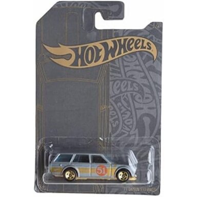 BROKEN BLISTER!!!   Hot Wheels Mainline Satin & Chrome 71 Datsun 510 Wagon