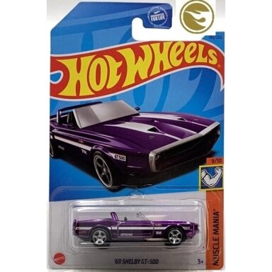 Hot Wheels Mainline STH 2023 '69 Shelby GT-500 Purple Super Treasure Hunt Long Card (Factory Condition from STH set BOX)