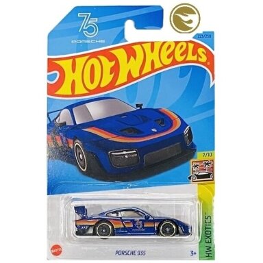 Hot Wheels Mainline STH 2023 Modeliukas Porsche 935 Blue Super Treasure Hunt Long Card (Factory Condition from STH set BOX) (yra Sandėlyje) Hot Wheels Mainline STH 2023 Modeliukas Porsche 935 Blue Super Treasure Hunt Long Card (Factory Condition from STH set BOX) (yra Sandėlyje)
