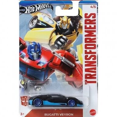 Hot Wheels Mainline Transformers Bugatti Veyron, black/blue