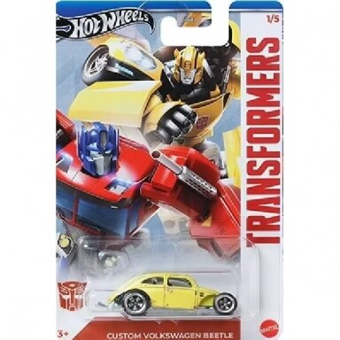 Hot Wheels Mainline Transformers Custom Volkswagen Beetle, yellow