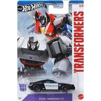 Hot Wheels Mainline Transformers Ford Mustang GT Police, black/white