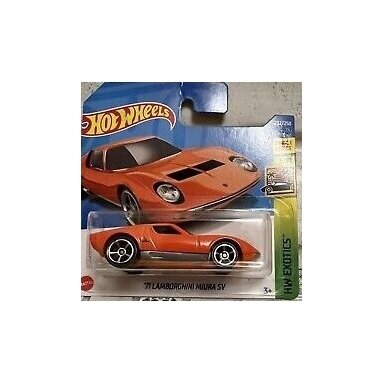 Hot Wheels 71 Lamborghini Miura SV Orange HW Exotics 2022 #202 Short Card