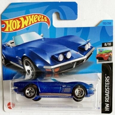 Hot Wheels 72 stingray Convertible blue short card Hot Wheels 72 stingray Convertible blue short card