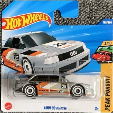 Hot Wheels Mainline Audi '90 Quattro, Silver short card Hot Wheels Mainline Audi '90 Quattro, Silver short card