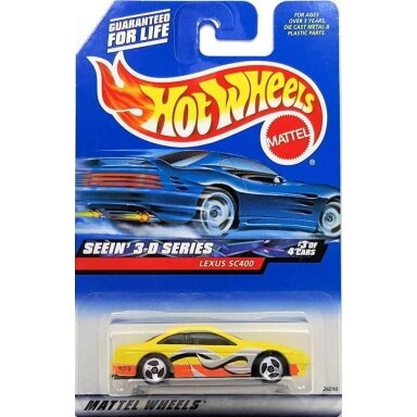Hot Wheels Lexus SC400 Yellow Long Card Guaranteed For Life
