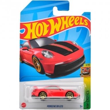 Hot Wheels Porsche 911 GT3 red Long Card