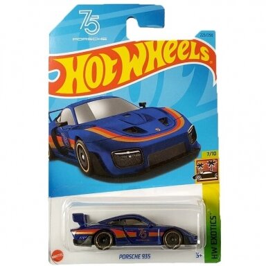 CARD DAMAGED!!! Hot Wheels Porsche 935 Blue Basic Car Long Card CARD DAMAGED!!! Hot Wheels Porsche 935 Blue Basic Car Long Card