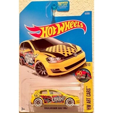 Hot Wheels Volkswagen Golf MK7 Yellow Long Card Guaranteed For Life