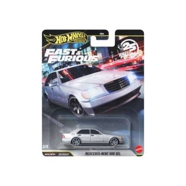 Hot Wheels Premium 2026 Fast & Furious Modeliukas Mercedes-Benz 500 SEL, silver (yra Sandėlyje) Hot Wheels Premium 2026 Fast & Furious Modeliukas Mercedes-Benz 500 SEL, silver (yra Sandėlyje)