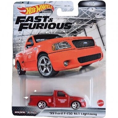 Hot Wheels Premium Fast and Furious Modeliukas 99 Ford F-150 SVT Lightining