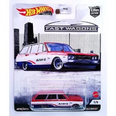 PRE-ORDER Hot Wheels Premium Fast Wagons 1969 Nissan Skyline van, red/white/blue