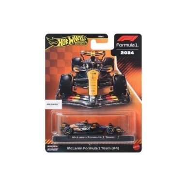 Hot Wheels Premium Formula 1 Modeliukas McLaren #4 Lando Norris High-end Diecast F1 model, orange/black (yra Sandėlyje) Hot Wheels Premium Formula 1 Modeliukas McLaren #4 Lando Norris High-end Diecast F1 model, orange/black (yra Sandėlyje)