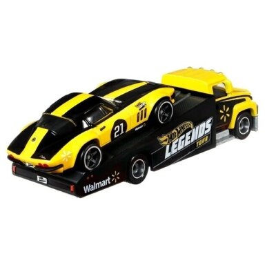 UNPACKED!!!    Hot Wheels Premium Legends Tour Team Transporter Custom Corvette Stingray Coupe & Carry On