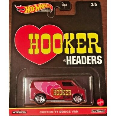 Hot Wheels Premium Custom 77 Dodge Van Hooker Headers